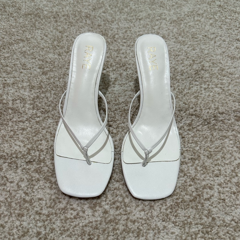 Revolve Raye Corso Heels Mules in White Size 7 - Picture 3 of 7